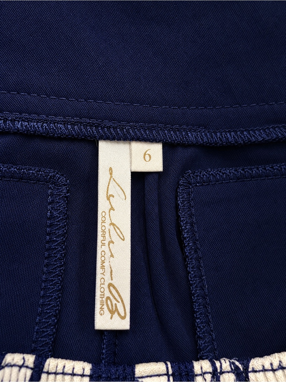 NWT Lulu-B Bangladine Contemporary Capri Pants in Navy, Size 6 - Picture 4 of 7